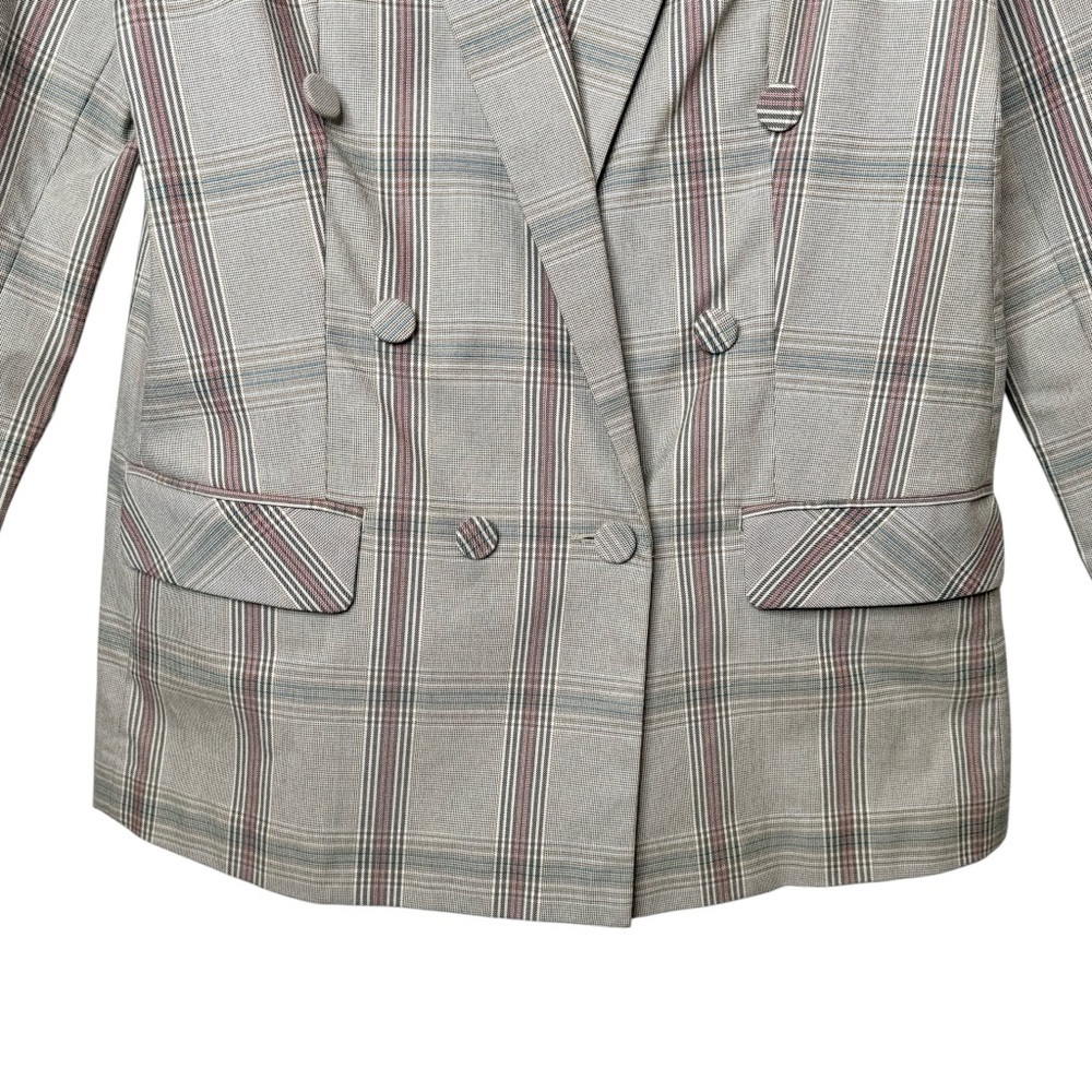 Cabi Sleuth Structured Plaid #5470 Women’s Double Breasted Longline Blazer Sz 10 - Picture 7 of 15